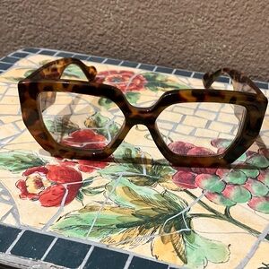 Custom Tortoise Shell Square Glasses/frame unisex